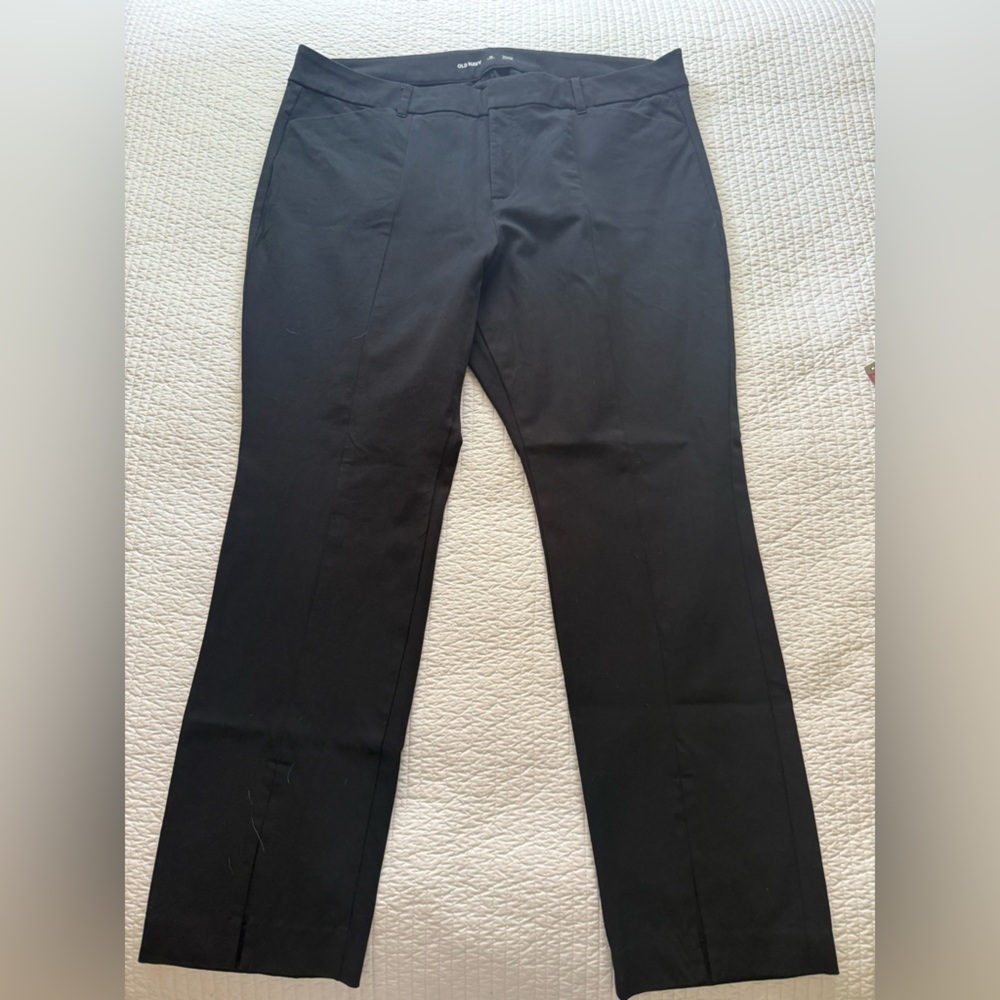 Old Navy High-Rise Black Split Hem Pixie Pants - image 2